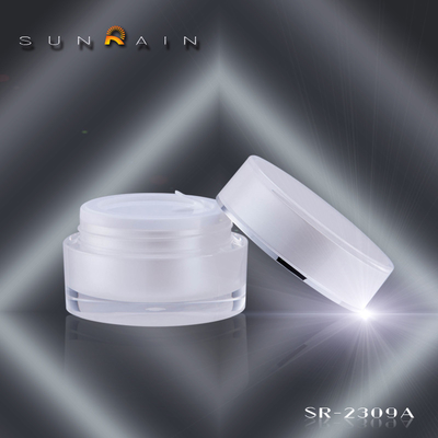 Vẻ đẹp khuôn mặt kem nhựa mỹ phẩm Chum sản phẩm kem dưỡng da vuông jar kem acrylic SR-2309A