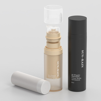 30ml 50ml Bơm PET Bao bì mỹ phẩm có thể thay thế PET Double Wall Face Cream