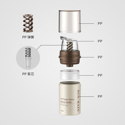 Lotion không khí mỹ phẩm chăm sóc da Bao bì Máy bơm chai tùy chỉnh 15ml 30ml 50ml mỹ phẩm Mini