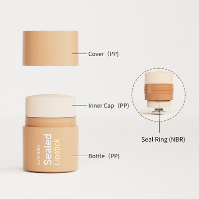 Tùy chỉnh 15g Rotate Lip Gloss Lip Mask Lip Plastic Blush Stick Solid Balm Deodorant Tube Makeup Container