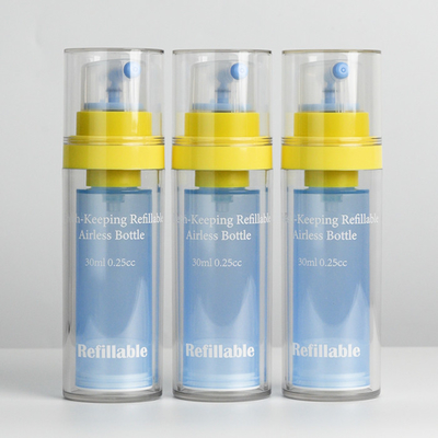 Các nhà sản xuất chai PET hai bức tường có thể lấp đầy lại 30ml bơm không khí