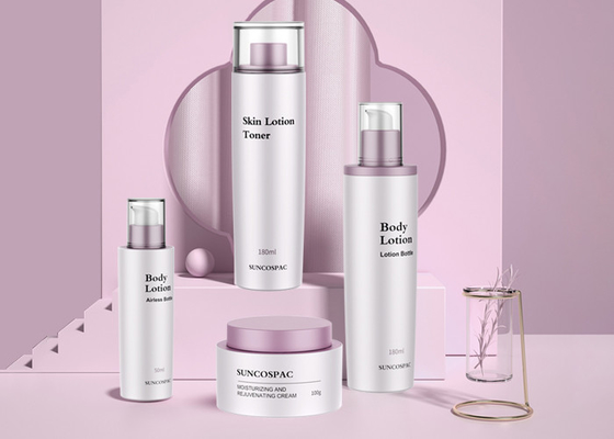 PP PET Bộ bao bì mỹ phẩm tùy chỉnh Toner Lotion Chai kem Lọ vít